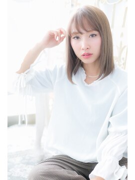 モッズ ヘア 福岡姪浜店(mod's hair) *mod's姪浜*…イルミナカラーの前下がりストレートセミディb