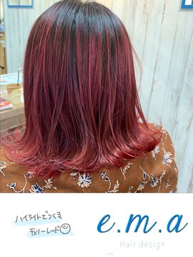 エマヘアデザイン(e.m.a Hair design) レッドハイライト