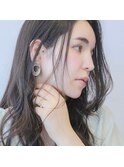 30代・40代黒髪暗髪アッシュ小顔ブルージュグレージュミディアム