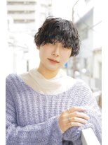 スリーアン(THREE ann.) 大人可愛い20代30代40代黒髪前下がりショートボブ丸みショート◎