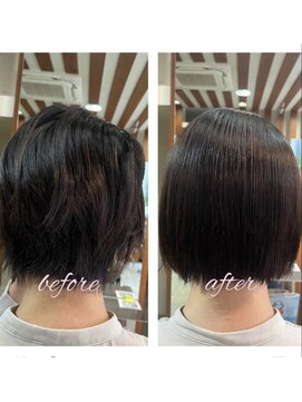 ヘア ソムリエ ゼアラ(hair sommelier Zara) 【髪質改善】ふんわり縮毛矯正/30代/くせ毛が悩み