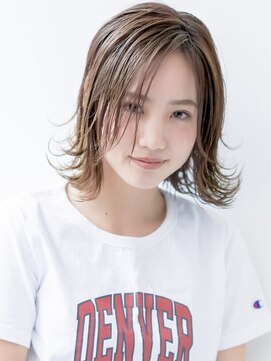 ローエン(ROWEN) ROWEN_透け感オリーブ/バレイヤージュ/オリージュ/スロウカラー