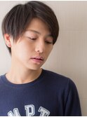 マットブラウン小顔補正立体カットのラウンドマッシュe仙台