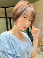 ビュートヨナカ(VIEW TOYONAKA)&nbsp;きれいめショートボブ/顔まわり/ブリーチなしダブルカラー