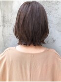 斜めバングモテ髪艶感セミディデジタルパーマ前髪#208e0602