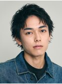 仙台スパイキーショートパーマフェザーパーマ30代メンズヘア黒髪