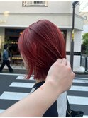 【masa】ピンクオレンジ×ボブ（1ブリーチ~）
