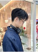ツーブロック×毛流れパーマ