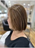 大人かきあげショートボブ