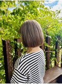 やわらかグレージュボブ