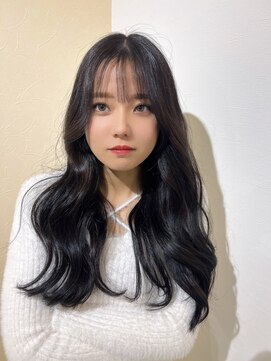 ルセラムヘアー(Luceram Hair) ブルーブラックシースルーバングヘア20代30代