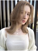 海外カーテンバングス×バックレイヤーカット 外国人風 A1215