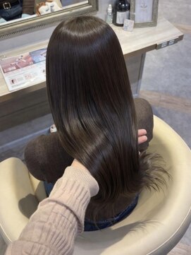 アンド ラ ブランシュ(&.La Blanche) ピンクベージュ/アンブレラカラー/クールショート/前髪/大宮