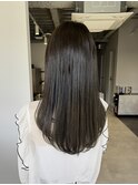 【unoi】レイヤーカット透明感オリーブカラー