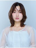 顔まわりレイヤーで魅せるくびれミディ