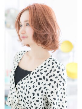 ヘアアンドビューティー ミック(Hair & Beauty miq) センターパート＆ラブカラーで♪垢抜けボブディb