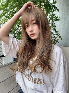 マリアバイアフロート(Maria by AFLOAT) 【shige】耳掛けウエーブパーマフォギーベージュスリークボブ