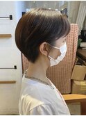 マッシュショート ボブ 大人かわいいヘア 小顔 フェザーバング
