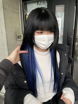 ガルボ ヘアー(garbo hair) プルエクステ/10代/20代/インナーカラー/ブルーブラック