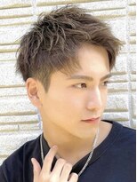 名古屋栄スパイキーショートメンズアップバングスパイラルパーマ