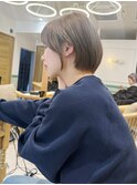 ウェーブミディアム似合わせカットメルティカラーショート/柏柏