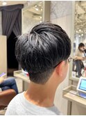 爽やかメンズ☆無造作ツーブロックマッシュナチュラル黒髪