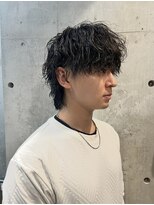 サロンリベルテ(salon Liberte)&nbsp;ツヤ髪ウェットスタイル波巻きスパイラルウルフミディアム
