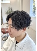 波巻きパーマ/波巻きスパイラル/メンズパーマ/刈り上げマッシュ