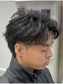福岡天神メンズフェザーパーマフェザーショートスパイラルパーマ