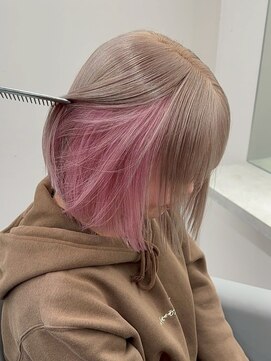 ベレーザ 渋谷(BELEZA) 13366ブリーチ＆インナーカラーラベンダーミルクティー韓国ボブ