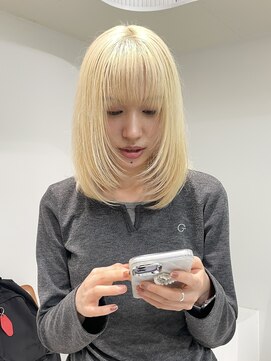 ミーム 原宿 表参道(meme) ◎ブロンドハイトーンカラーデザインカラーアンブレラカラー金髪