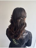お呼ばれヘア＊ハーフツイン