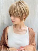 30代40代50代大人ショート髪型丸顔前髪あり似合わせ【安野】