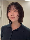 丸みショートボブ/レイヤー/20代30代40代50代/顔周りカット