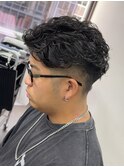 爽やかビジネスツーブロック無造作ナチュラルラルフカール