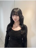 黒髪ロングスタイル