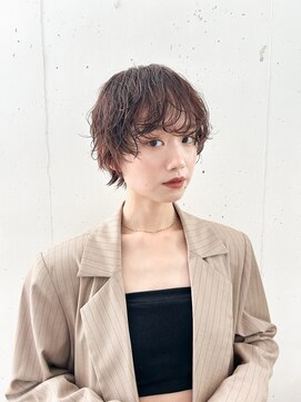 レイヤーカット/韓国ヘア/小顔/前髪長め/ココアベージュ/黒髪