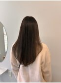 透明感白髪ボカシグレージュ