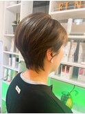 ◎小顔見せ大人ショートヘア×アッシュブラウン30代40代
