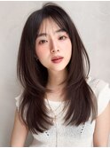ハッシュカットフェイスレイヤーオリーブベージュ