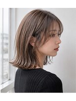 ヘアアンドメイク アース 入間店(HAIR&MAKE EARTH) グレージュ外ハネボブ