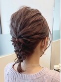 ゆるふわ編みおろしヘアアレンジ
