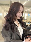 ハイトーン韓国ハッシュレイヤーミルクティーモカムースブラウン