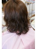 営業ビフォーアフター、縮毛矯正の後にパーマ