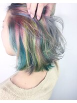 ヘアーアンドメイク ニューヨークニューヨーク 姫路店(Hair&Make NYNY)&nbsp;【ユニコーンカラー】グリーン　ピンク　シルバーグレー