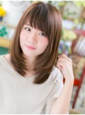 *bliss川口*斜めバングのミディアムストレートb!