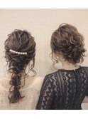 シニヨンスタイル☆三つ編みスタイル