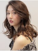 【遠藤】大人可愛い鎖骨ミディアム20代30代40代センターパート