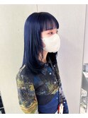 ストレート×顔まわりデザインカット