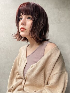 メゾンドイギー(MAISON de IGGY) フレンチボブ/外ハネボブ#グレーベージュ#デザインカラー